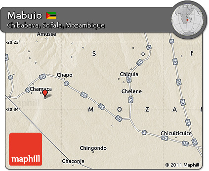 Shaded Relief Map of Mabuio