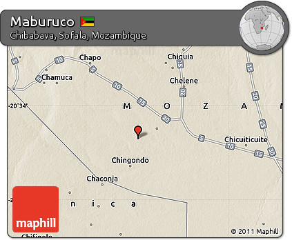 Shaded Relief Map of Maburuco