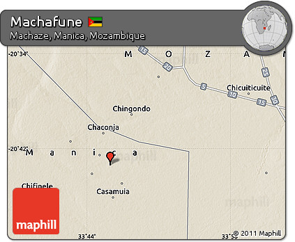 Shaded Relief Map of Machafune