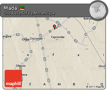 Shaded Relief Map of Mada