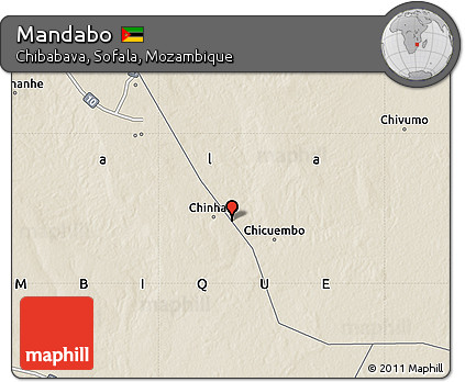 Shaded Relief Map of Mandabo