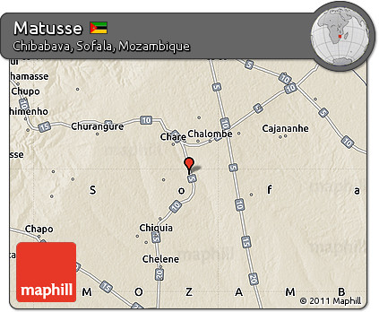 Shaded Relief Map of Matusse