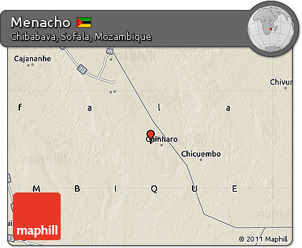 Shaded Relief Map of Menacho