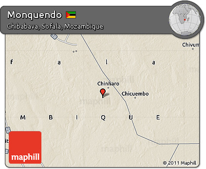 Shaded Relief Map of Monquendo