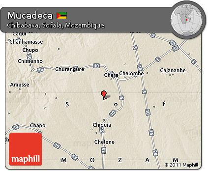 Shaded Relief Map of Mucadeca