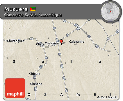 Shaded Relief Map of Mucuera