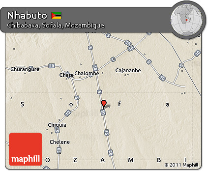 Shaded Relief Map of Nhabuto
