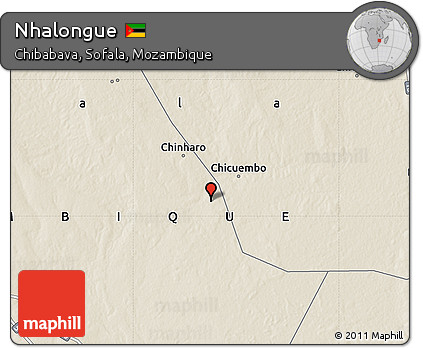 Shaded Relief Map of Nhalongue