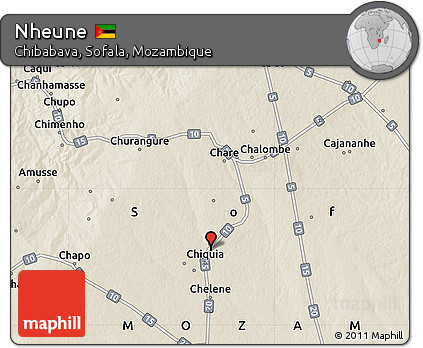 Shaded Relief Map of Nheune