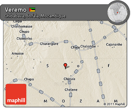 Shaded Relief Map of Veremo