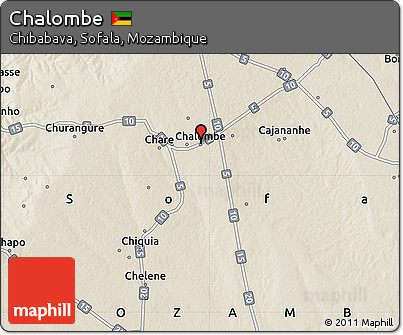 Shaded Relief Map of Chalombe