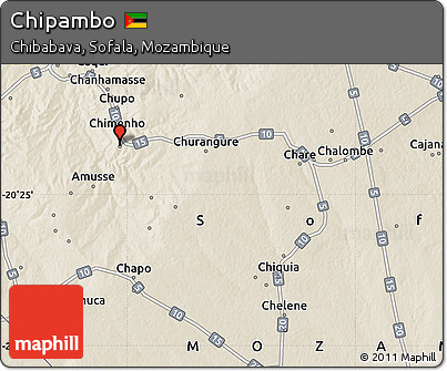 Shaded Relief Map of Chipambo
