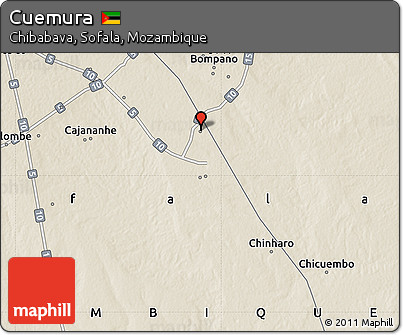 Shaded Relief Map of Cuemura