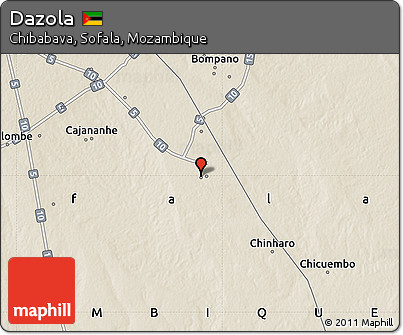 Shaded Relief Map of Dazola