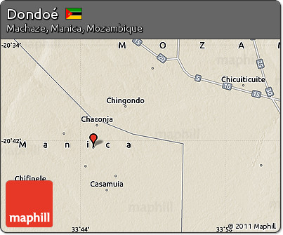 Shaded Relief Map of Dondoé