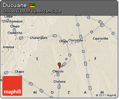 Shaded Relief Map of Ducuane