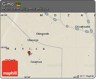 Shaded Relief Map of Gimo