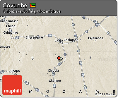 Shaded Relief Map of Govunhe
