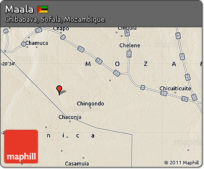 Shaded Relief Map of Maala