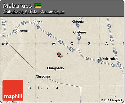Shaded Relief Map of Maburuco
