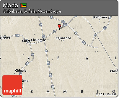 Shaded Relief Map of Mada