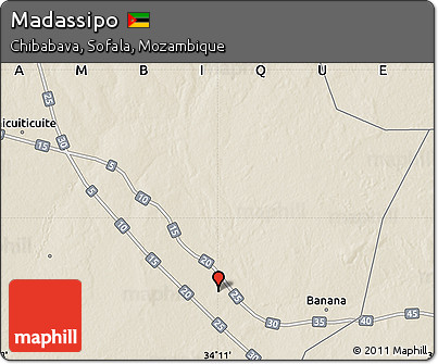 Shaded Relief Map of Madassipo