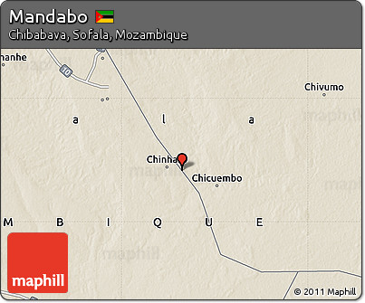 Shaded Relief Map of Mandabo