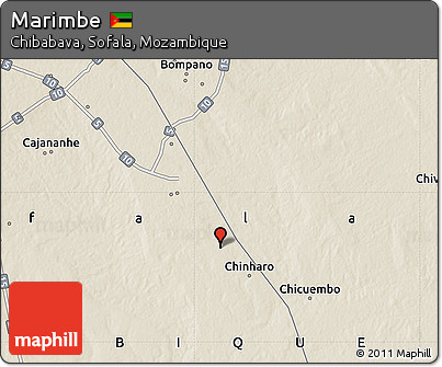 Shaded Relief Map of Marimbe