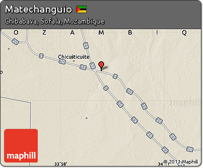 Shaded Relief Map of Matechanguio