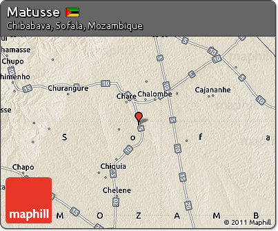 Shaded Relief Map of Matusse