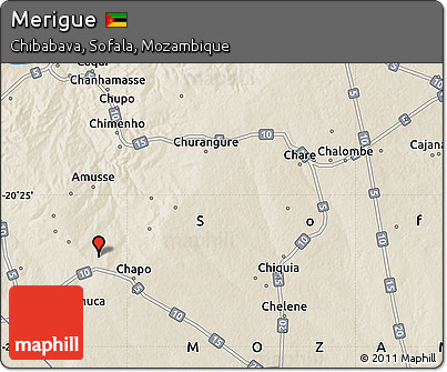 Shaded Relief Map of Merigue