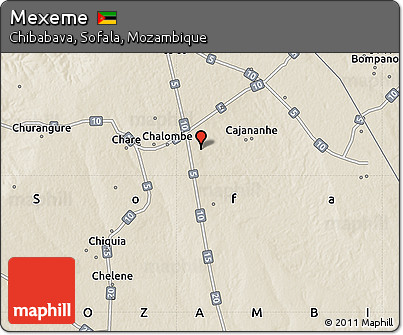 Shaded Relief Map of Mexeme