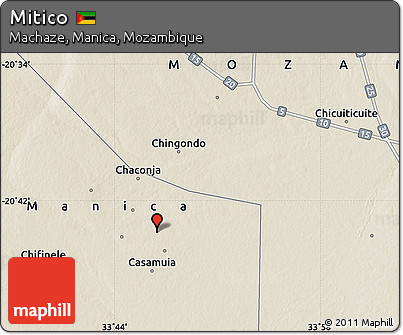 Shaded Relief Map of Mitico