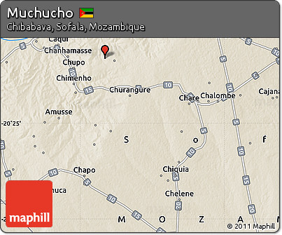 Shaded Relief Map of Muchucho