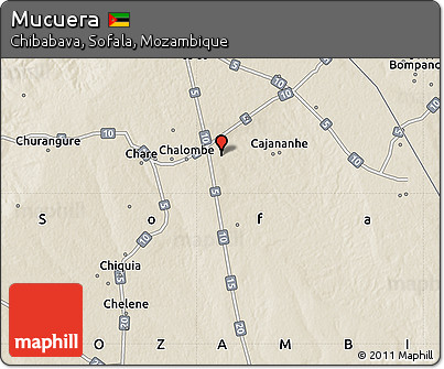 Shaded Relief Map of Mucuera