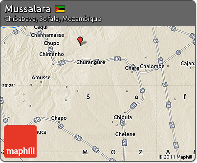 Shaded Relief Map of Mussalara