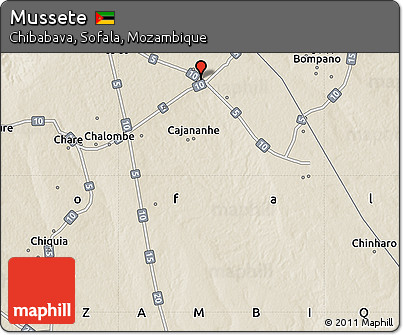 Shaded Relief Map of Mussete