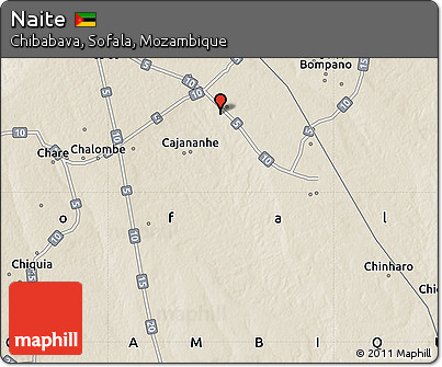 Shaded Relief Map of Naite