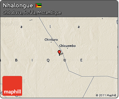 Shaded Relief Map of Nhalongue