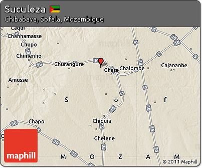 Shaded Relief Map of Suculeza