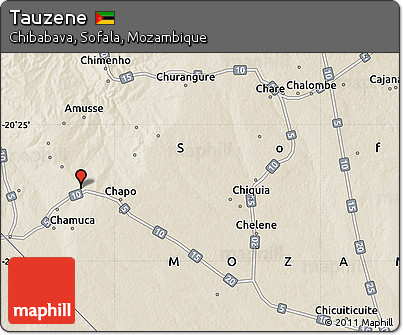 Shaded Relief Map of Tauzene