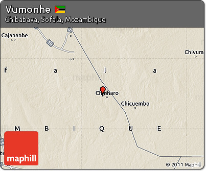 Shaded Relief Map of Vumonhe