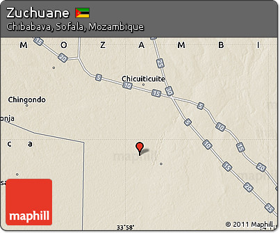 Shaded Relief Map of Zuchuane