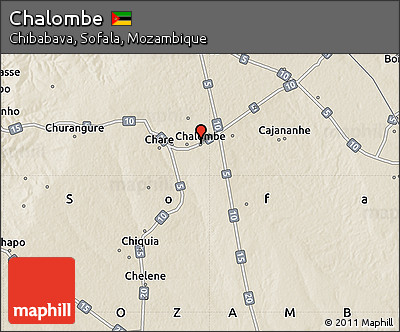 Shaded Relief Map of Chalombe
