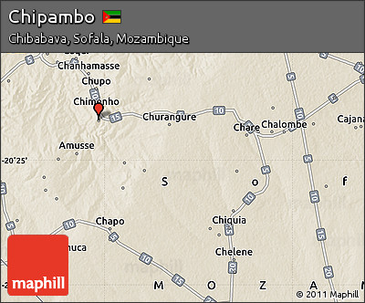 Shaded Relief Map of Chipambo