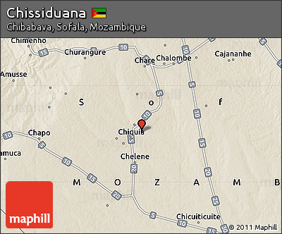 Shaded Relief Map of Chissiduana