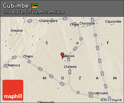 Shaded Relief Map of Cubimbe