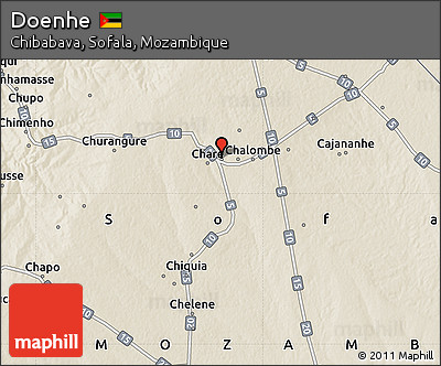 Shaded Relief Map of Doenhe