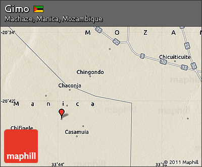 Shaded Relief Map of Gimo
