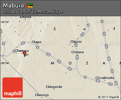 Shaded Relief Map of Mabuio